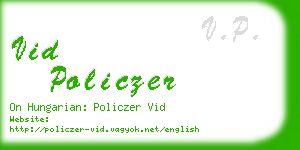 vid policzer business card